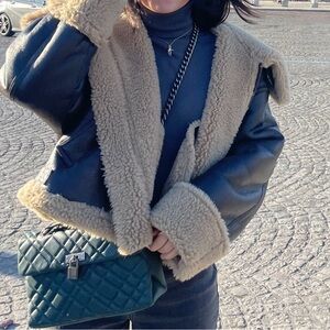 Zara Charcoal Long Sleeve Turtleneck Top